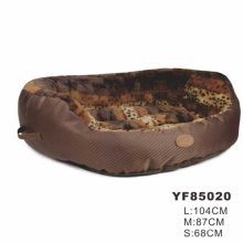 coussin amovible pour lit de chien rempli de fibres creuses de forme ronde